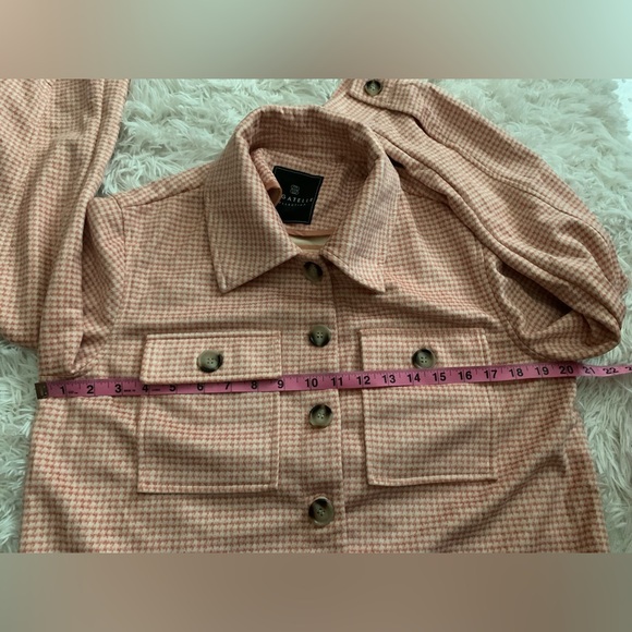 Bagatelle Shacket Blush and Cream Jacket - Picture 8 of 11